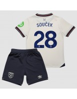 West Ham United Tomas Soucek #28 Vieraspaita Lasten 2025-26 Lyhythihainen (+ shortsit)